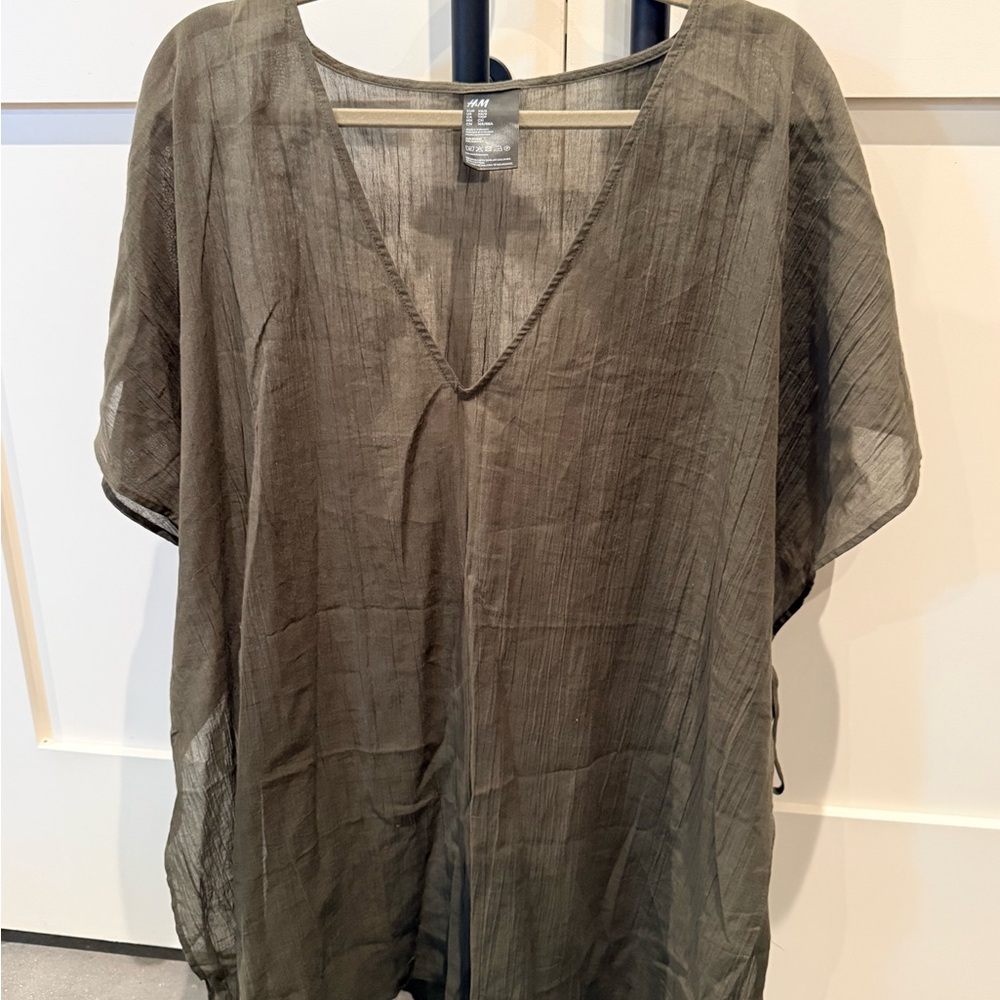 H&M Olive Green Swim Coverup